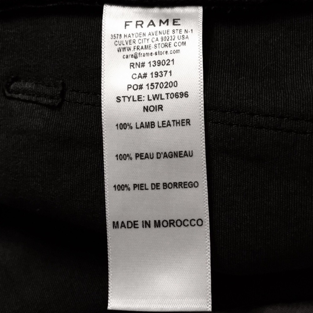 FRAME Le Sylvie High-Rise Lambskin Leather Pants - Picture 12 of 14